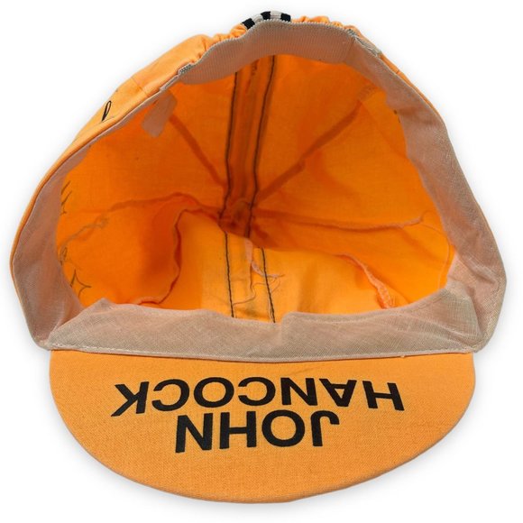 New York City Marathon Hat 1992 John Hancock Orange Cycling Cap-Vintage - Picture 6 of 6